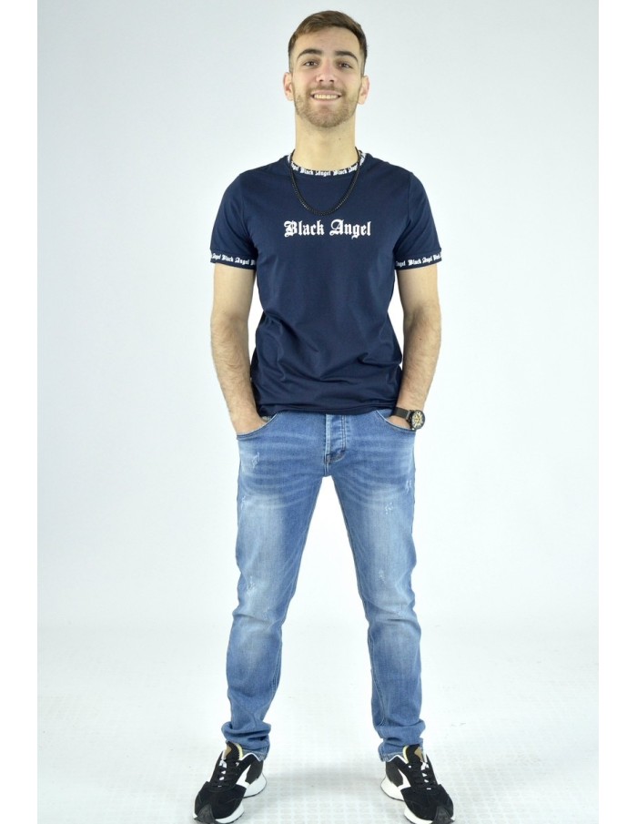 T-shirt BLACK ANGEL BLEU - homme - Accueil