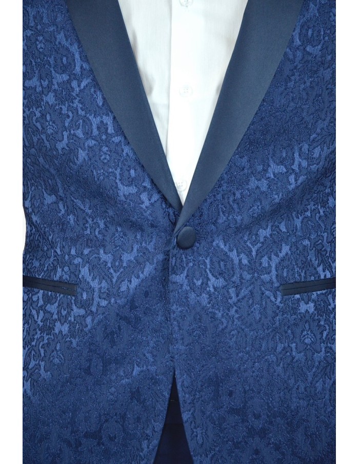 Ensemble costume 2 pièces bleu à motif - homme - Accueil