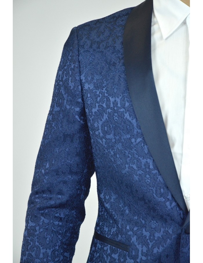 Ensemble costume 2 pièces bleu à motif - homme - Accueil