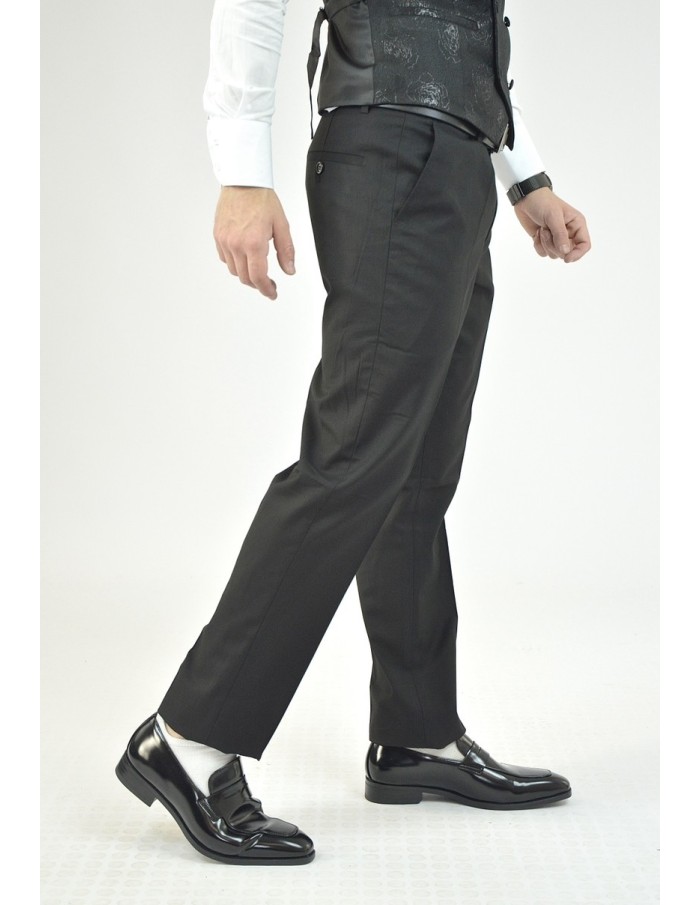 Ensemble costume 3 pièces noir à motif - homme - Accueil