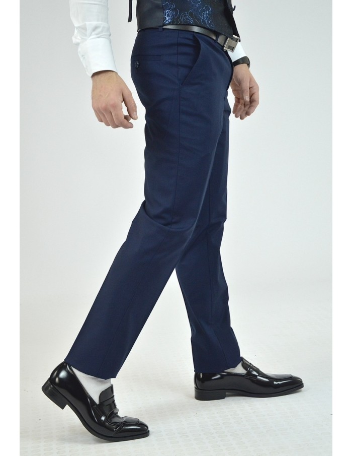 Ensemble costume 3 pièces bleu à motif - homme - Accueil