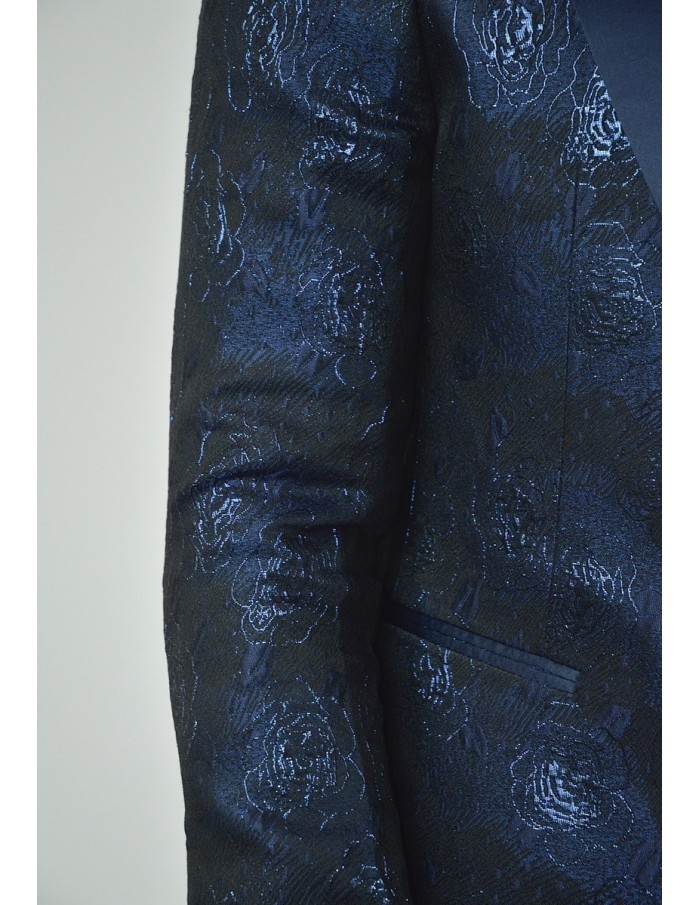 Ensemble costume 3 pièces bleu à motif - homme - Accueil