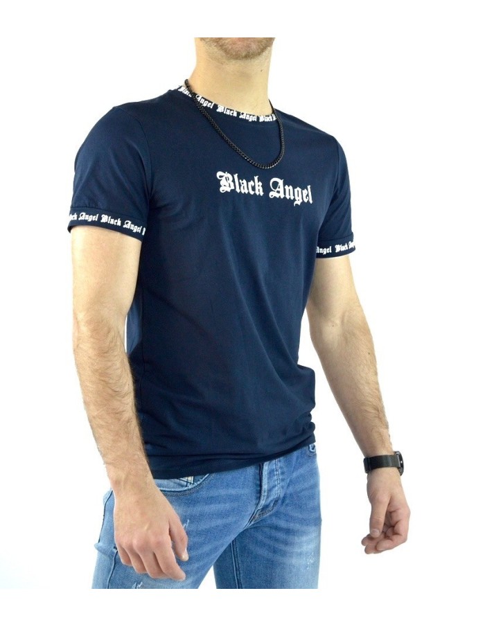 T-shirt BLACK ANGEL BLEU - homme - Accueil
