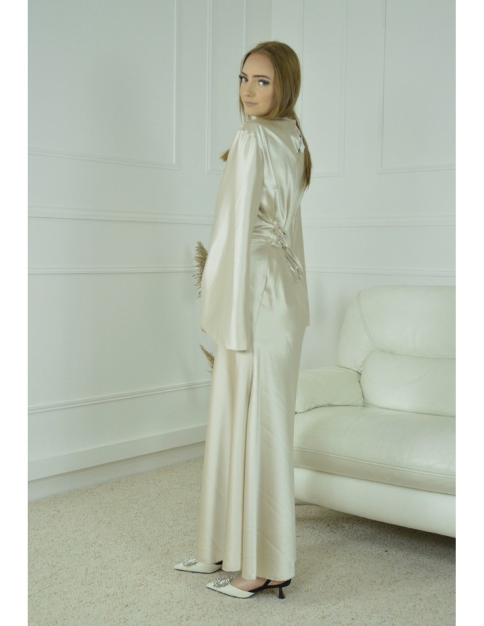 robe satin BEIGE ample - femme - Accueil