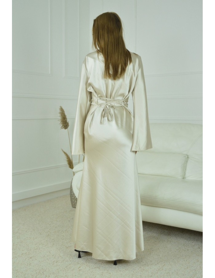 robe satin BEIGE ample - femme - Accueil