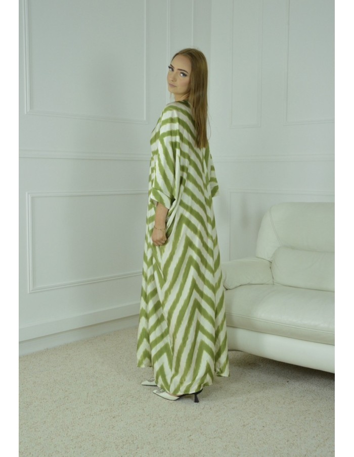 robe ample à rayures verte - femme - Accueil