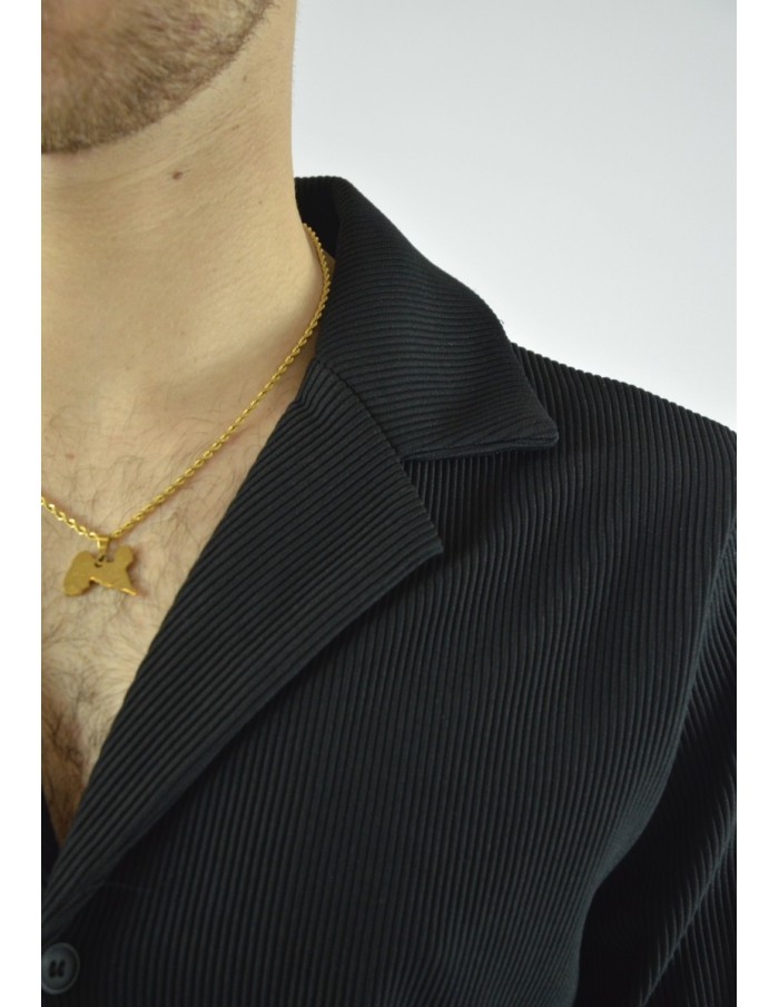 ensemble 2 pièces chemise et pantalon cargot homme- noir JOHN H - Accueil