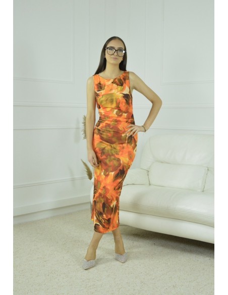 ROBE COLORES MOULANTE -FEMME- ORANGE - Accueil