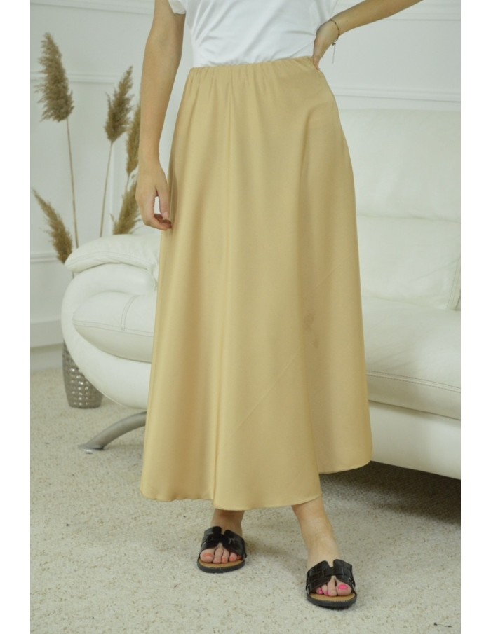 JUPE SATINE UNI- FEMME- OR - Accueil