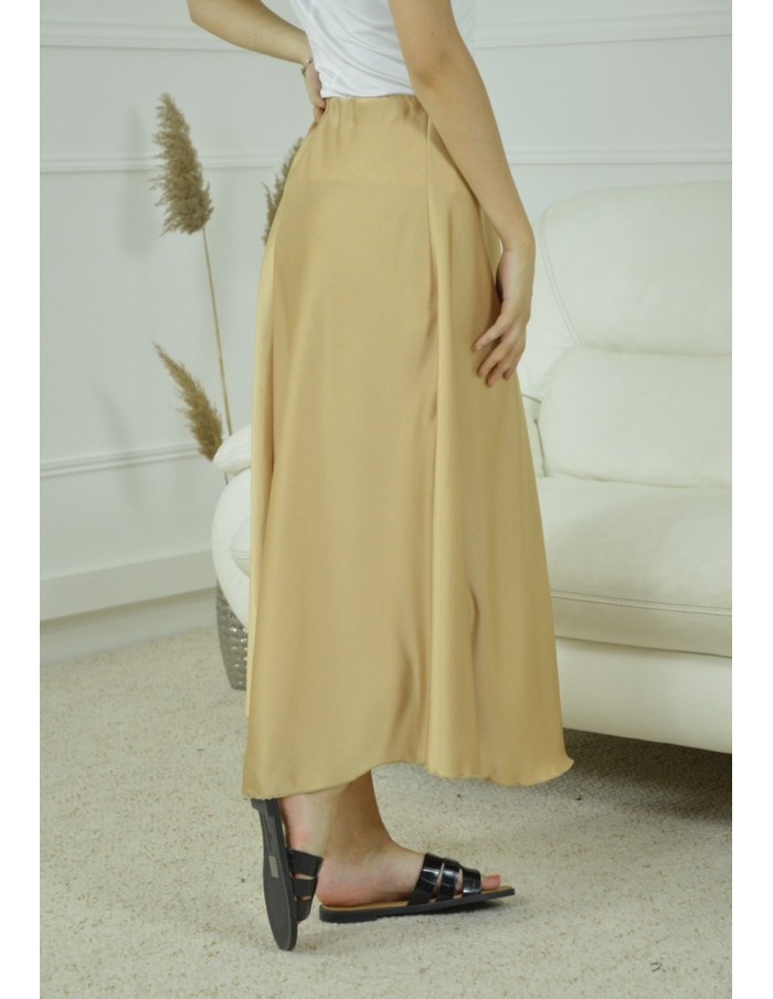 JUPE SATINE UNI- FEMME- OR - Accueil