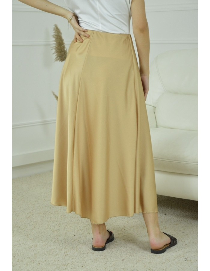 JUPE SATINE UNI- FEMME- OR - Accueil