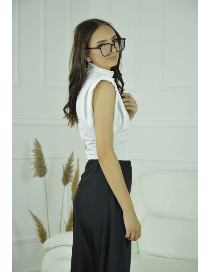 TOP SANS MANCHES ÉPAULETTES UNI -FEMME- BLANC - Accueil