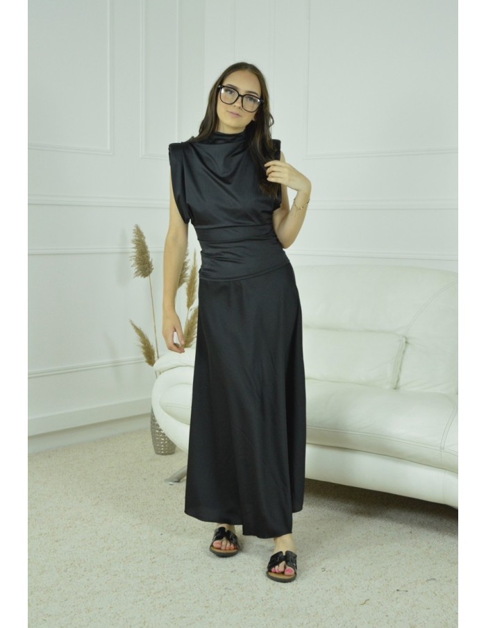 TOP SANS MANCHES ÉPAULETTES UNI -FEMME- NOIR - Accueil