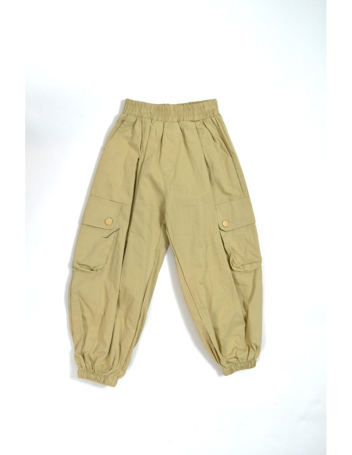 Pantalon cargo beige fille - 4 à 14 ans - Accueil