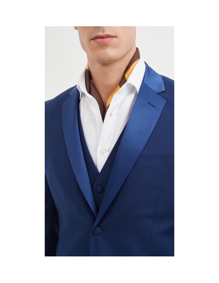 Costume stretch 3 pièces Bleu marine - homme - Accueil