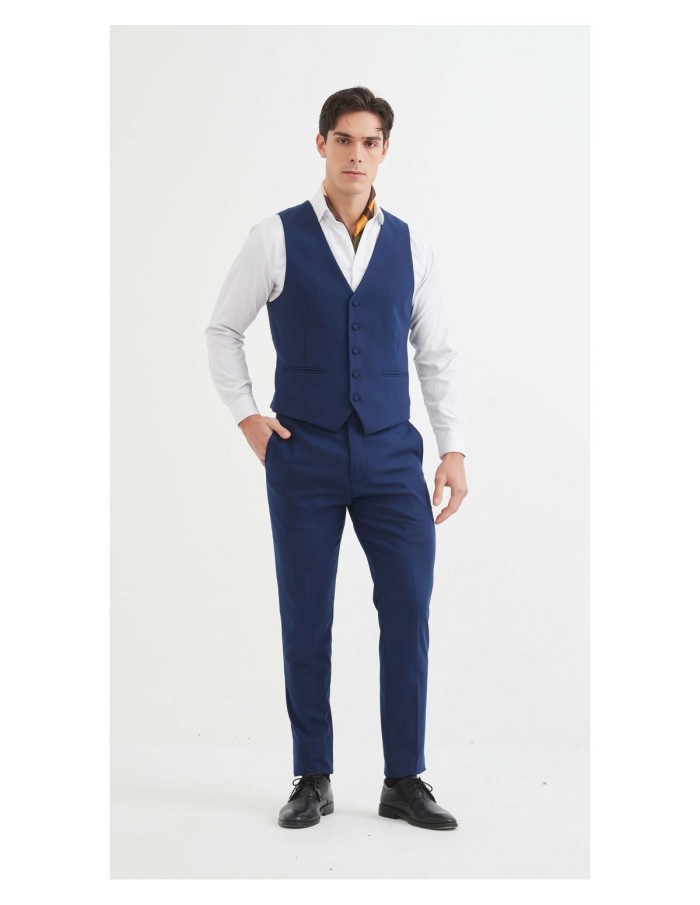 Costume stretch 3 pièces Bleu marine - homme - Accueil