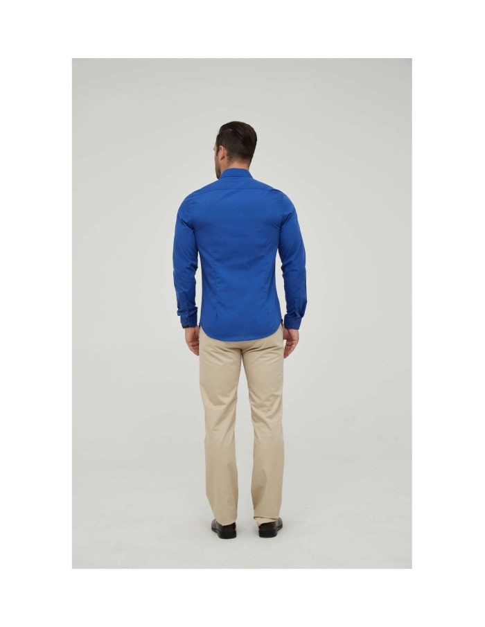 Chemise bleu roi slim fit - homme - Accueil