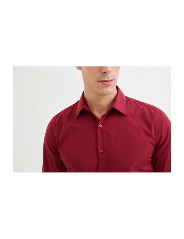 Chemise bordeaux slim fit - homme - Accueil