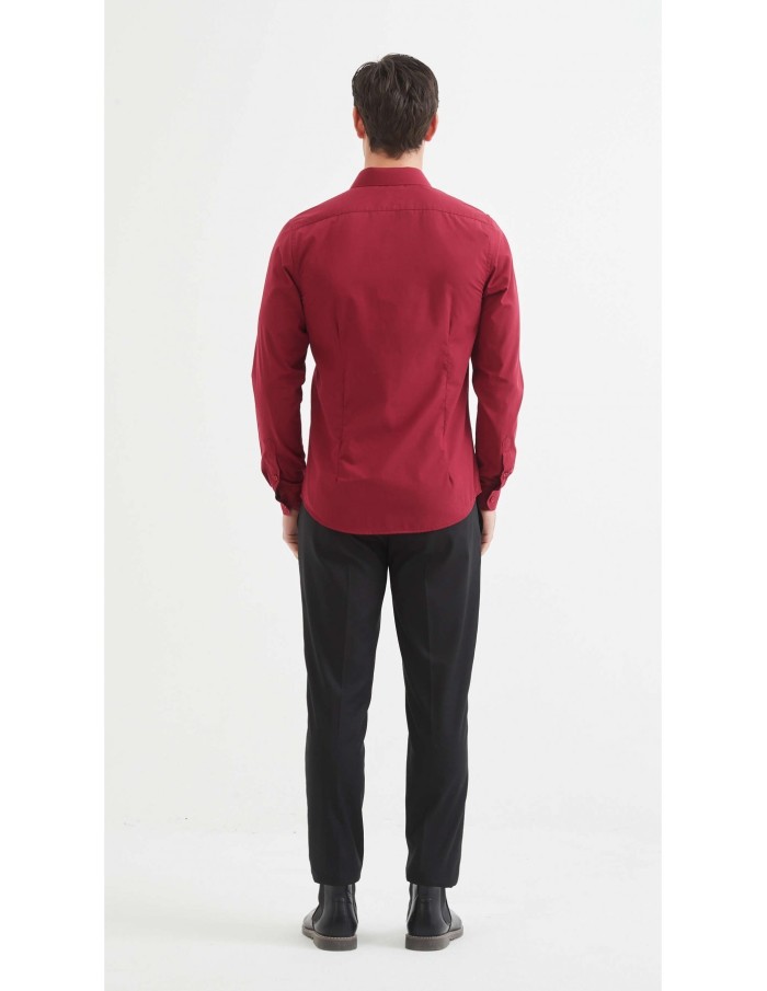 Chemise bordeaux slim fit - homme - Accueil