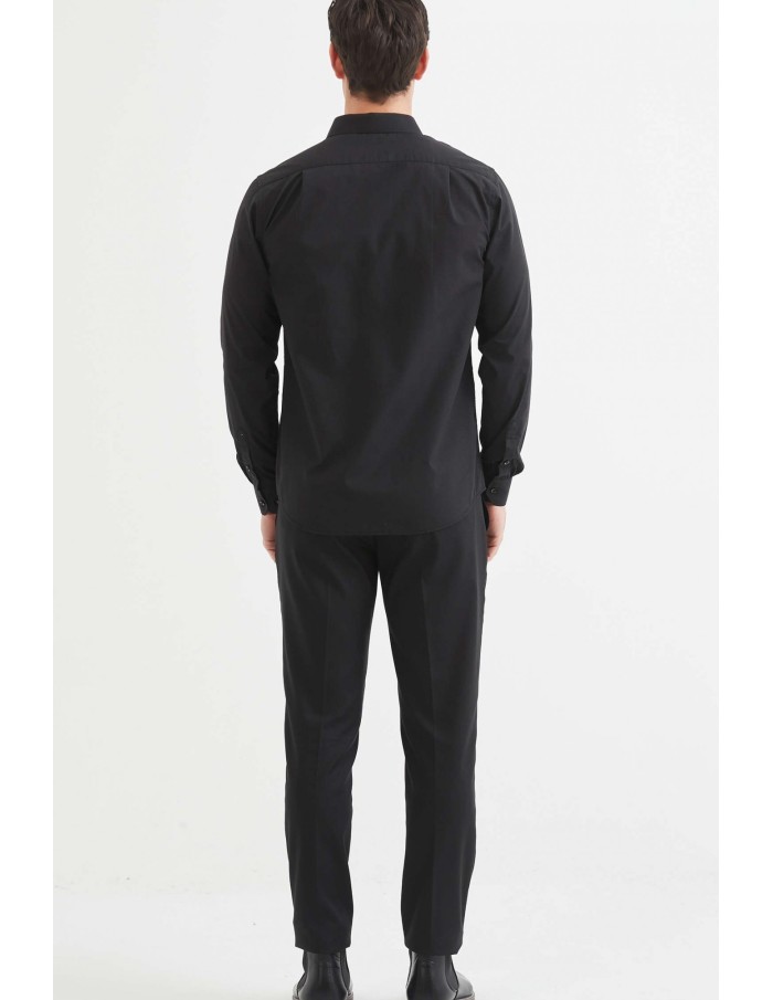 Chemise noire confort fit - homme - Accueil
