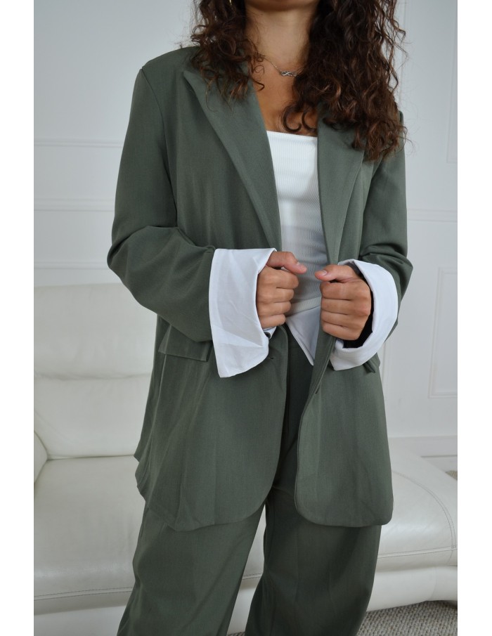 Ensemble Oversize Blazer + pantalon kaki - Femme - Accueil