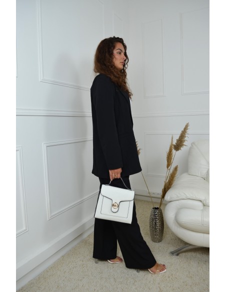 Ensemble blazer oversize + pantalon noir - femme - Accueil