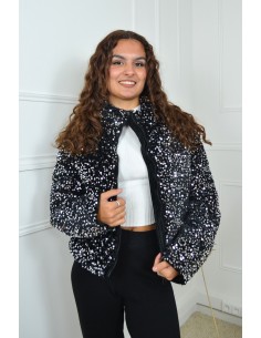 Doudounne pailleté avec...