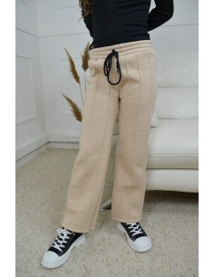 Jogging beige avec relief -...