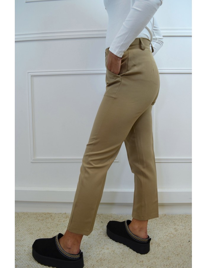 Pantalon de tailleur camel - femme - Accueil