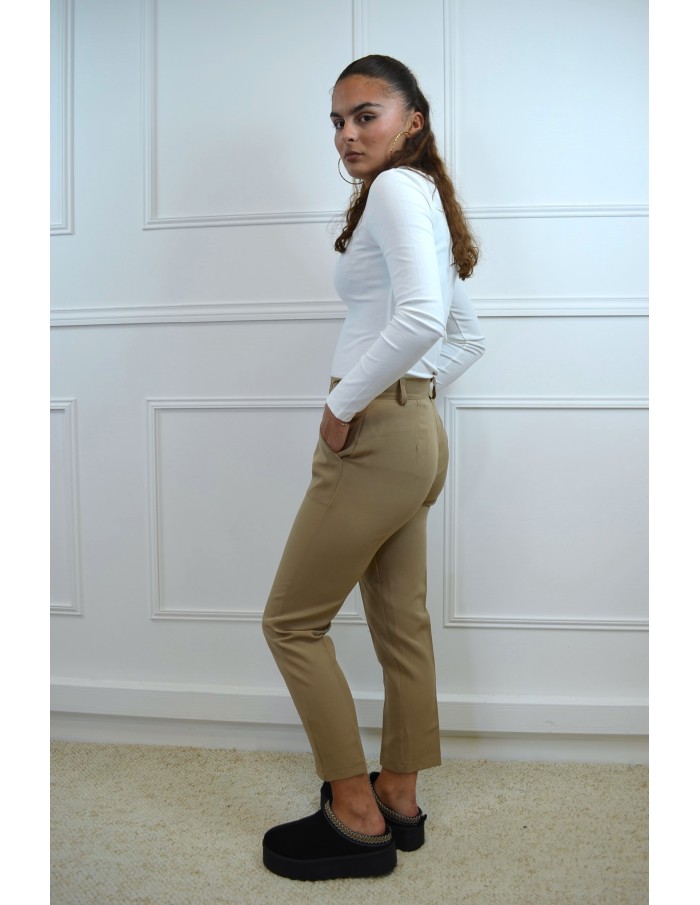 Pantalon de tailleur camel - femme - Accueil