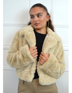 Manteau court en fausse...