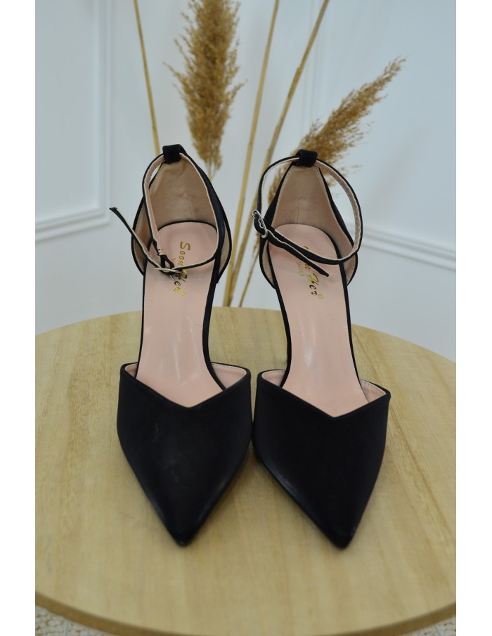 Escarpin noir à bout pointu - femme - Accueil