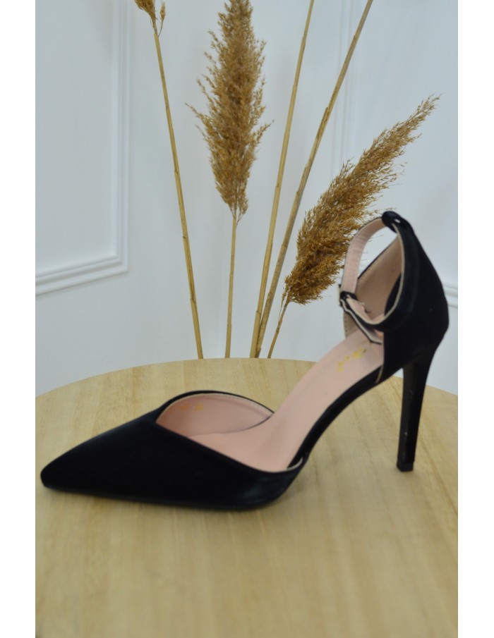 Escarpin noir à bout pointu - femme - Accueil