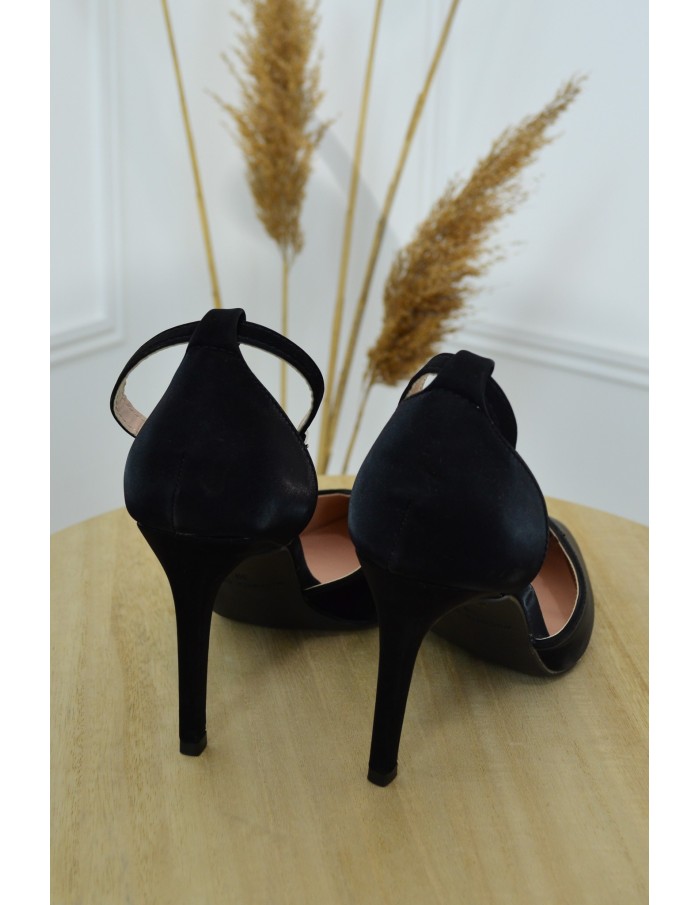 Escarpin noir à bout pointu - femme - Accueil