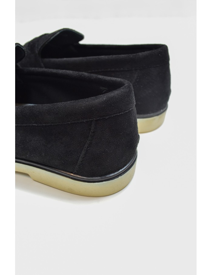 Mocassins noirs en tissu avec semelle contrastante - homme - Accueil