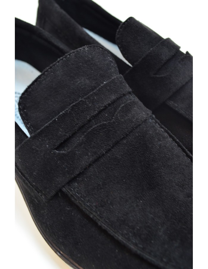 Mocassins noirs en tissu avec semelle contrastante - homme - Accueil