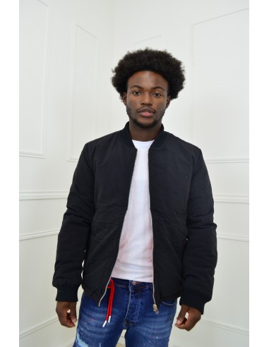 Veste bomber reversible noire et...