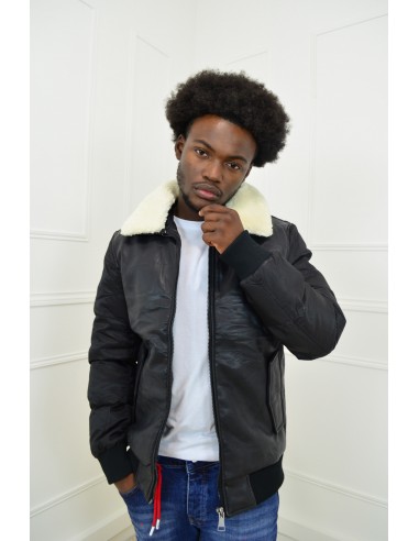 Blouson aviateur en similicuir avec...