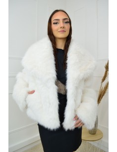 Veste blanche en fourrure -...