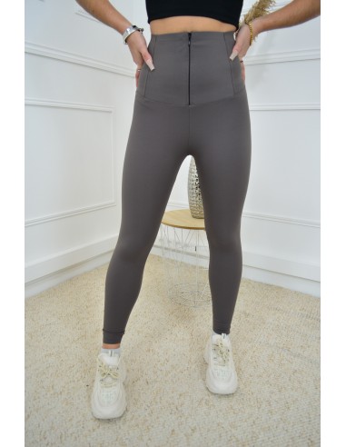 Legging sport taupe - femme