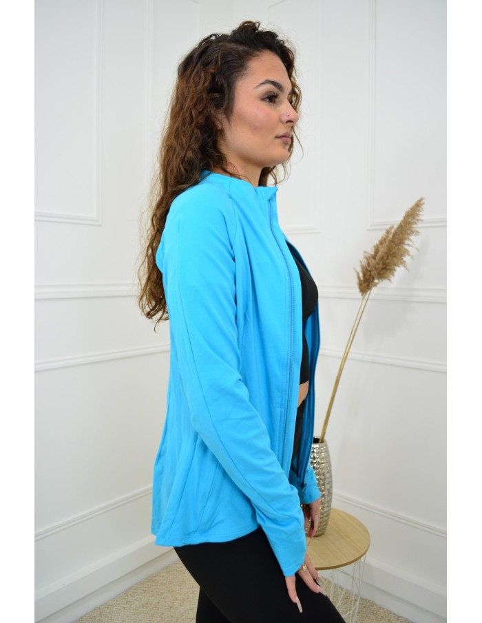 Veste bleu ciel sport - femme - Accueil