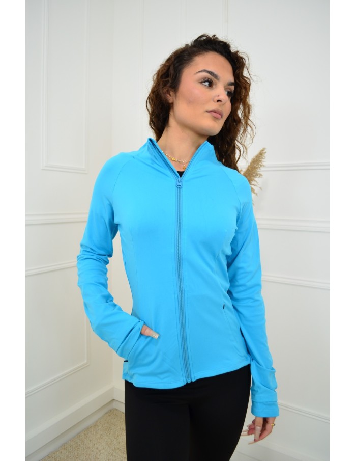 Veste bleu ciel sport - femme - Accueil
