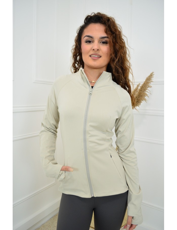 Veste beige sport - femme - Accueil