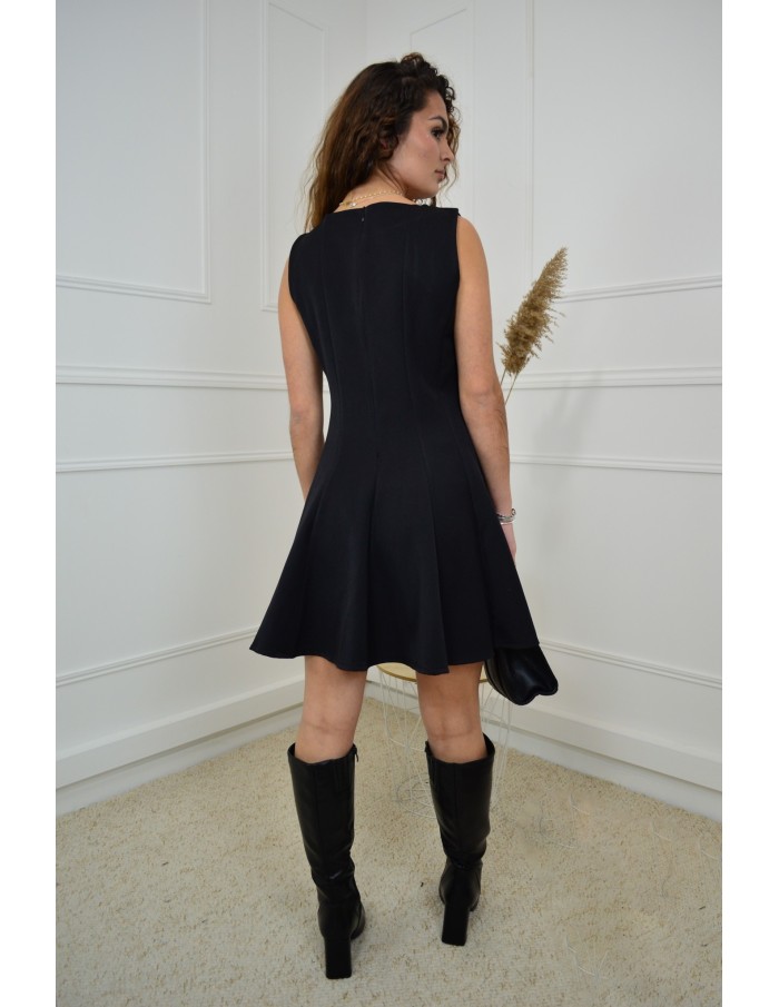 Robe Courte Évasée Femme | Élégance et Confort avec Zip au Dos
