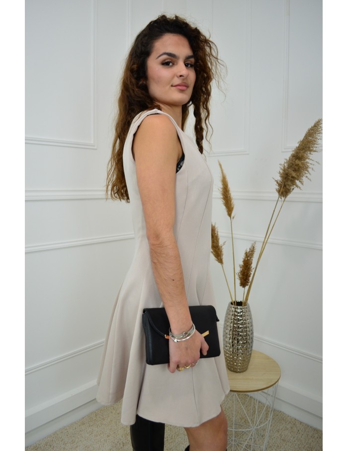 Robe Courte Évasée Femme | Élégance et Confort avec Zip au Dos