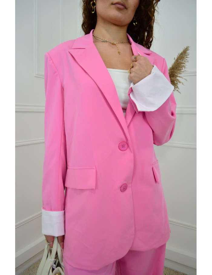 Ensemble 2 Pièces Rose : Blazer et Pantalon - femme - Accueil
