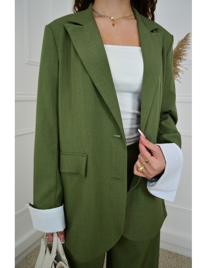Ensemble 2 Pièces vert : Blazer et Pantalon - femme - Accueil