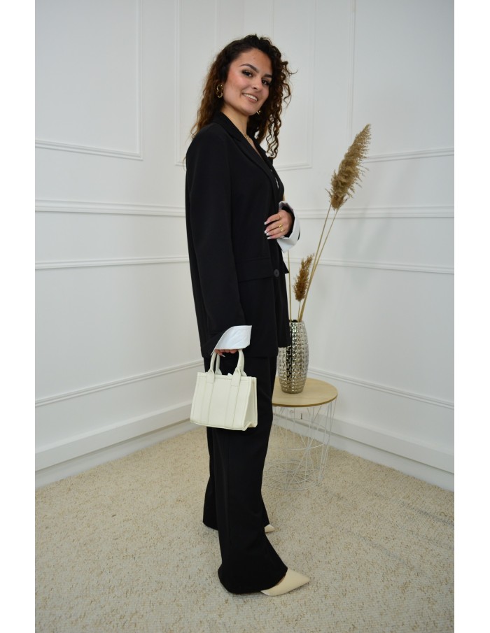 Ensemble 2 Pièces Noir : Blazer et Pantalon - femme - Accueil