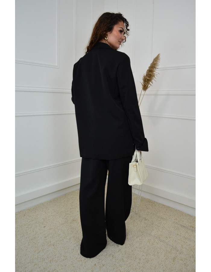 Ensemble 2 Pièces Noir : Blazer et Pantalon - femme - Accueil