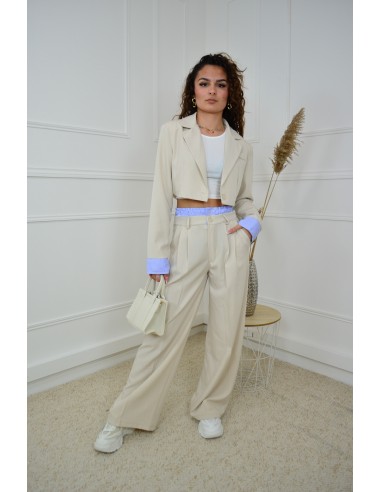 Ensemble 2 pièces beige : blazer...